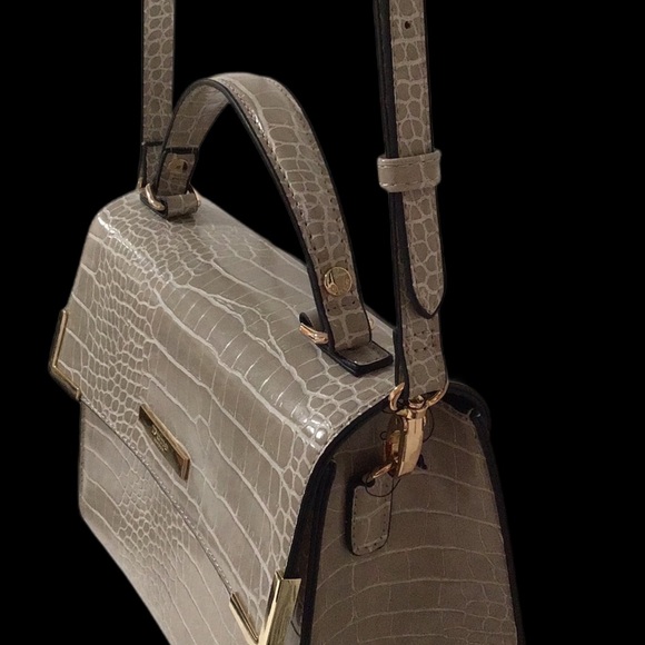 Dune London Faux Leather Animal Embossed Handbag, Shoulder Bag, Crossbody, Tan - Picture 2 of 12